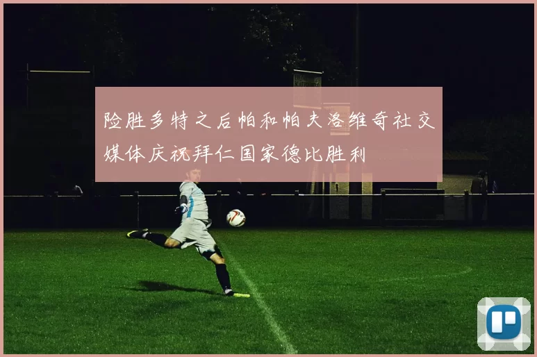 险胜多特之后帕和帕夫洛维奇社交媒体庆祝拜仁国家德比胜利